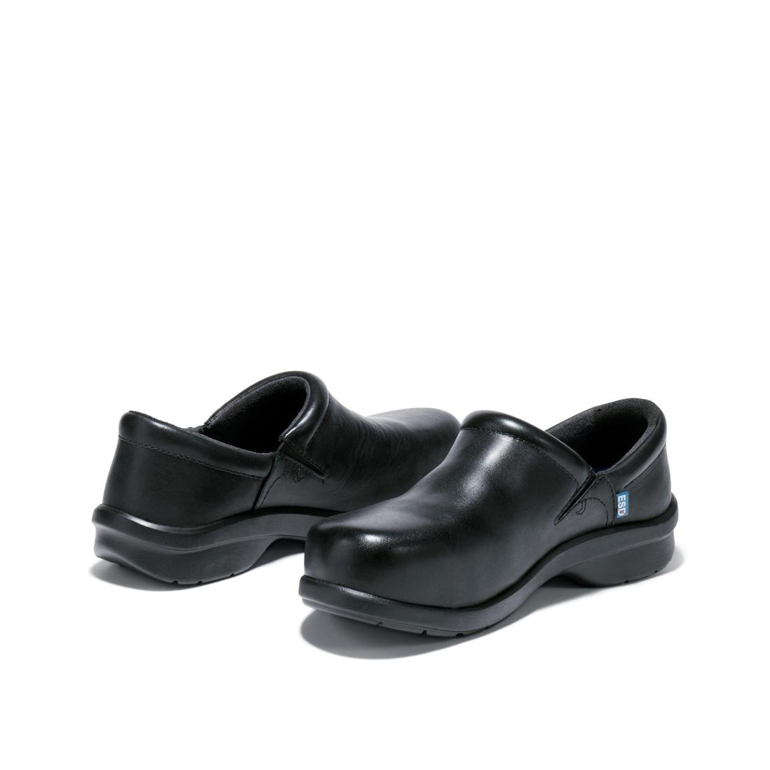 Women's Newbury Alloy-Toe Slip-On Work Shoe Black