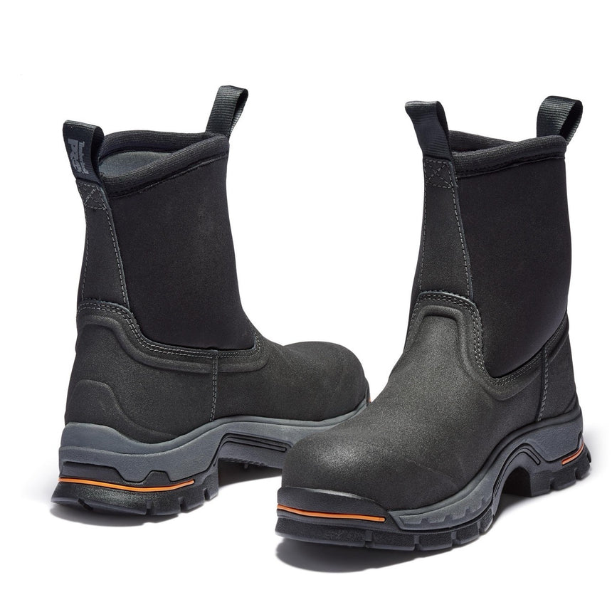 Stockdale Alloy-Toe Waterproof Pull-On Work Boot Black