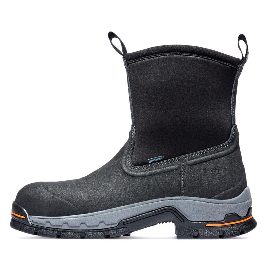 Stockdale Alloy-Toe Waterproof Pull-On Work Boot Black