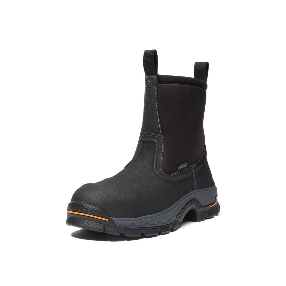 Stockdale Alloy-Toe Waterproof Pull-On Work Boot Black