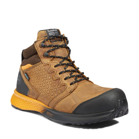 Reaxion Composite-Toe Waterproof Work Boot Brown/Orange