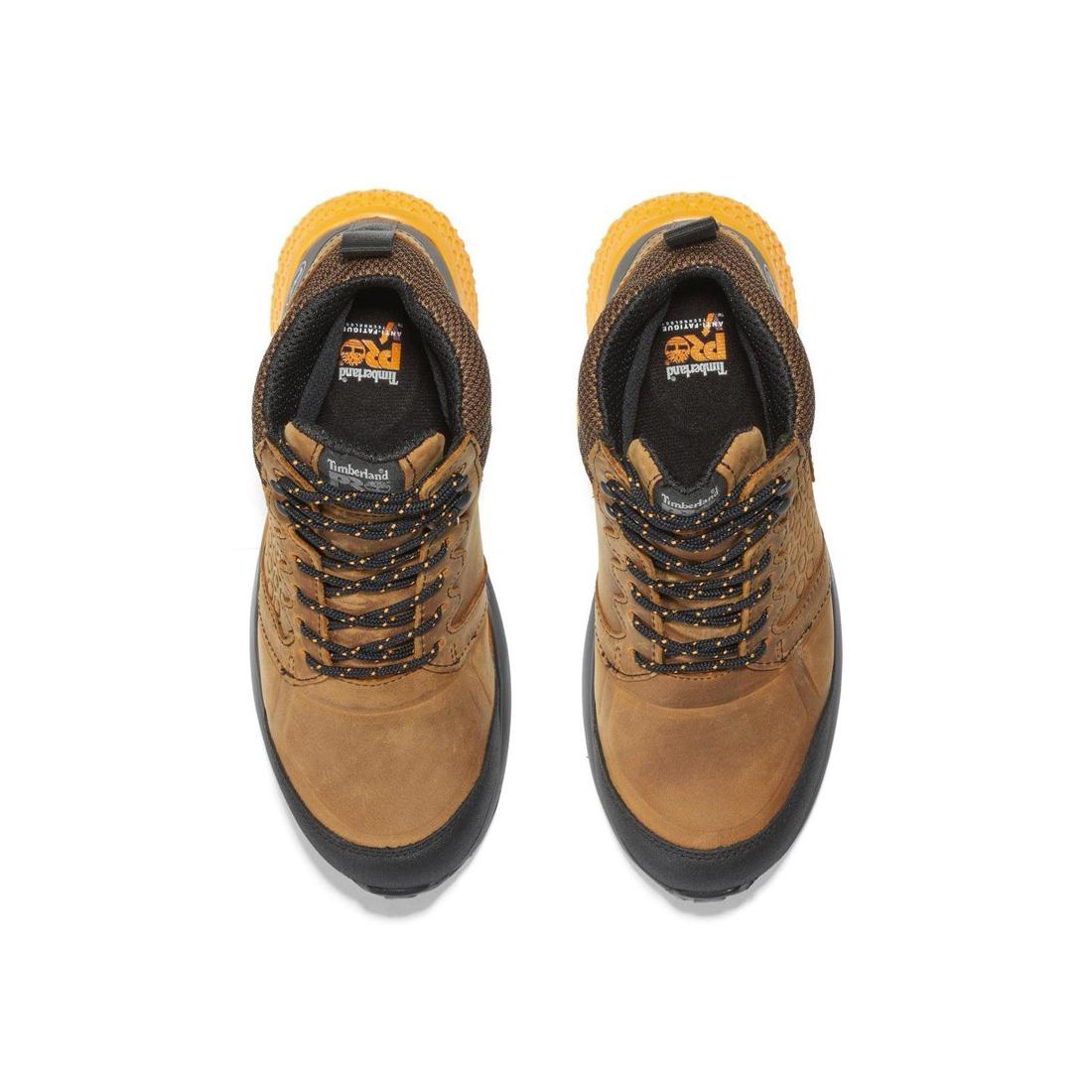 Reaxion Composite-Toe Waterproof Work Boot Brown/Orange