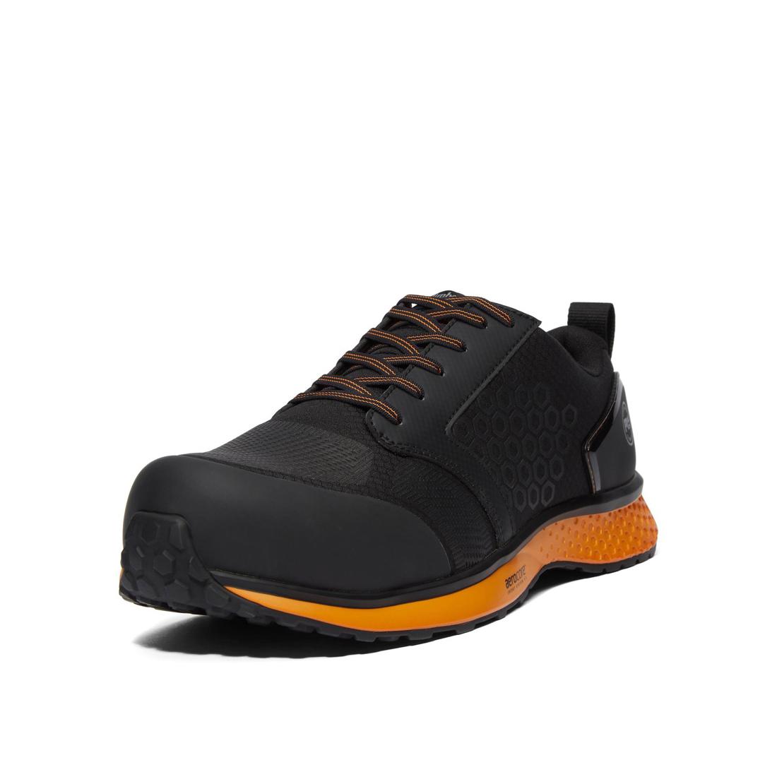 Reaxion Composite-Toe Work Shoe Black\Orange