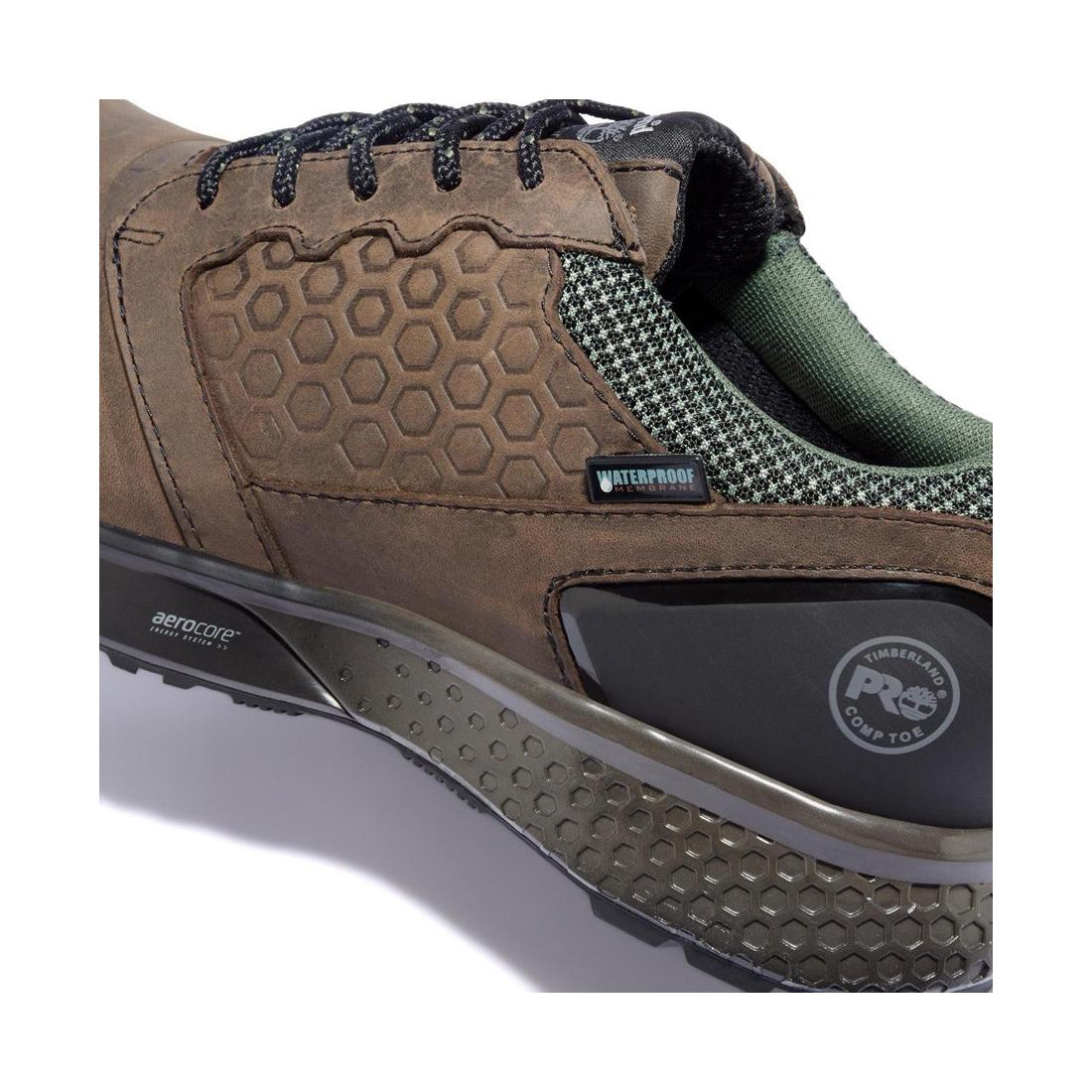 Reaxion Composite-Toe Waterproof Work Shoe Brown