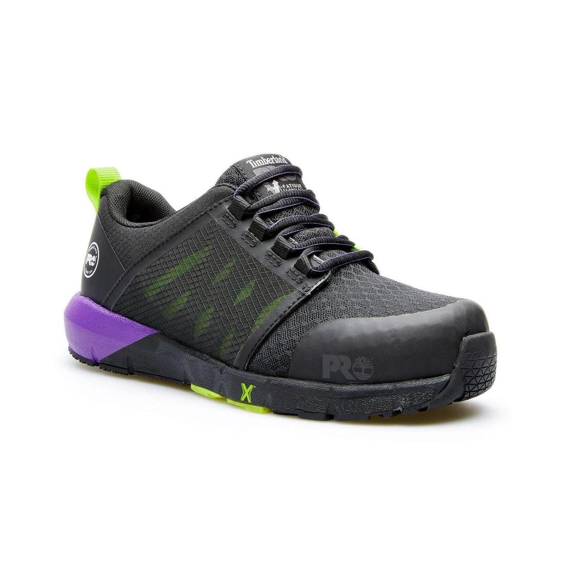 Women's Radius Composite-Toe Work Shoe Black/Purple