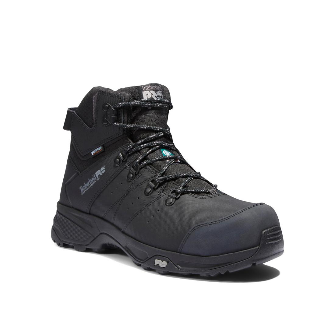 Switchback 6 Inch Composite-Toe Waterproof PR Work Boot Black