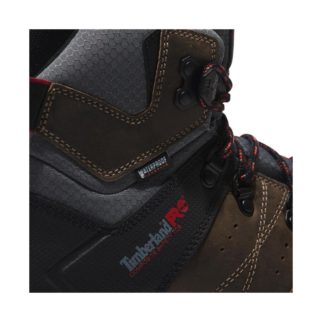 Switchback 6 Inch Composite-Toe Waterproof Work Boot Brown/Grey