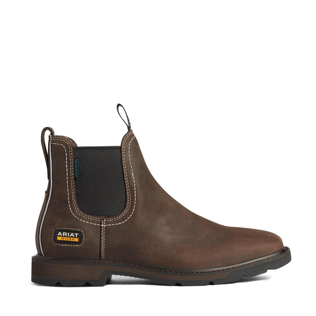 Ariat Groundbreaker Soft Toe Chelsea Boot BRN Steel Toes