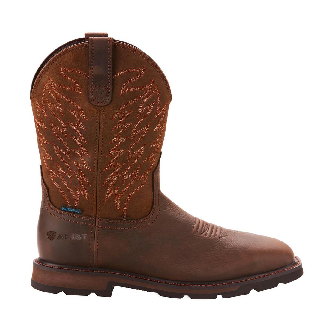 Groundbreaker Soft Toe Waterproof Pull On Boot Brown