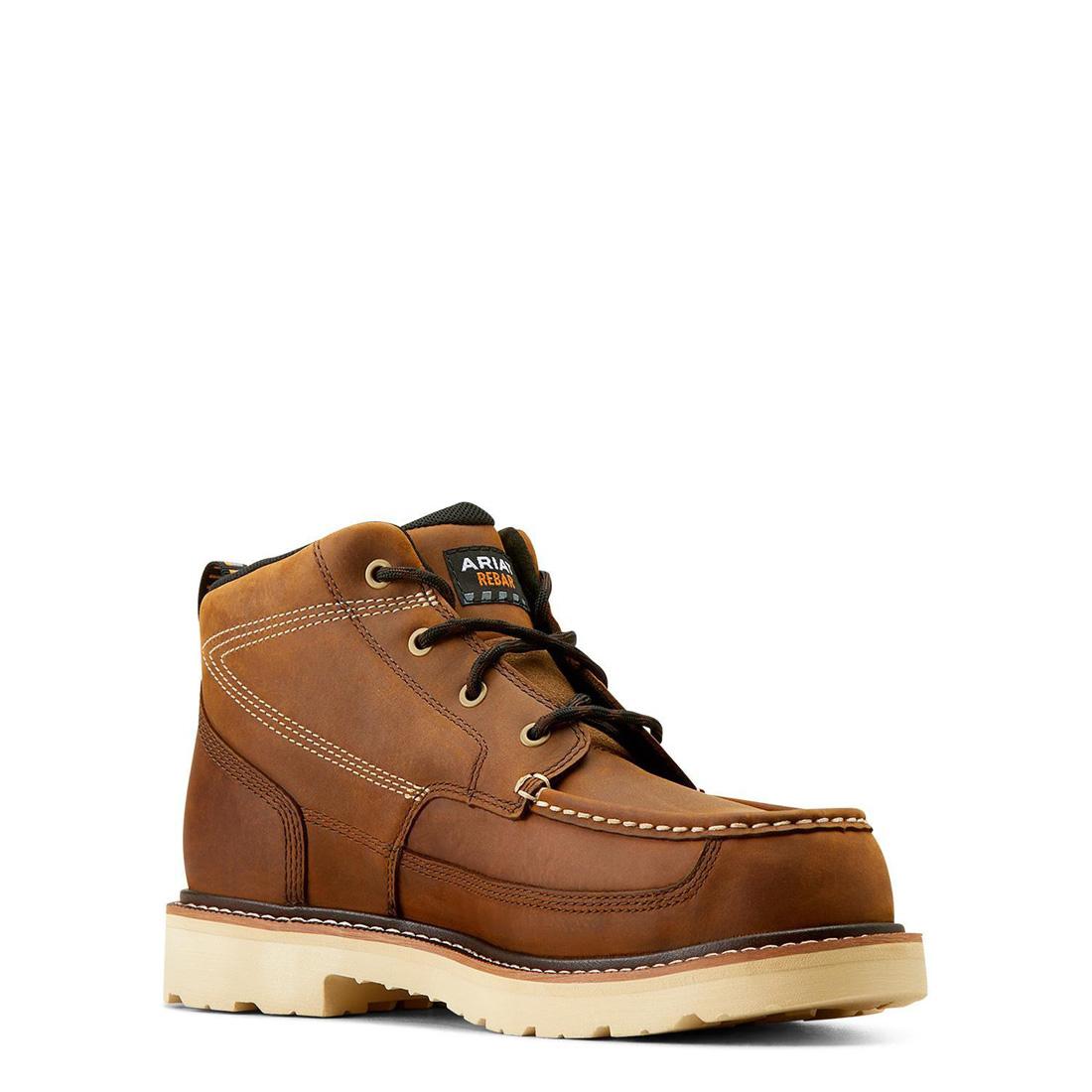 Rebar Lift Composite-Toe Chukka Work Boot Distressed Brown