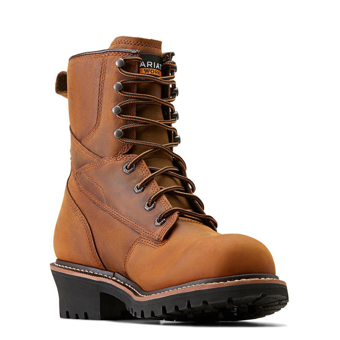 Logger Shock Shield Soft-Toe Waterproof Boot Copper Brown