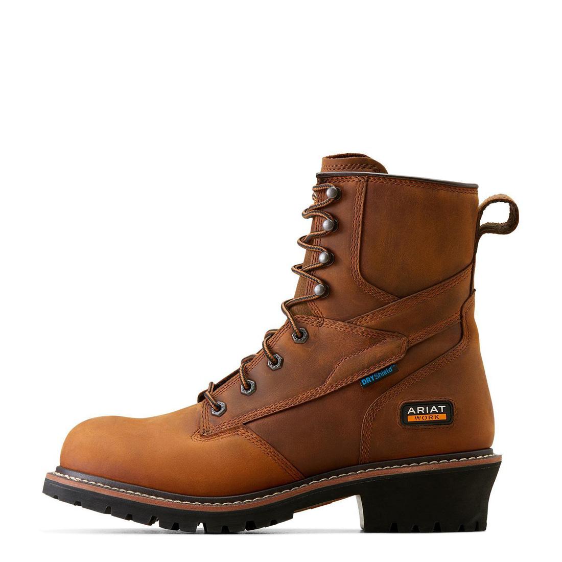 Logger Shock Shield Soft-Toe Waterproof Boot Copper Brown