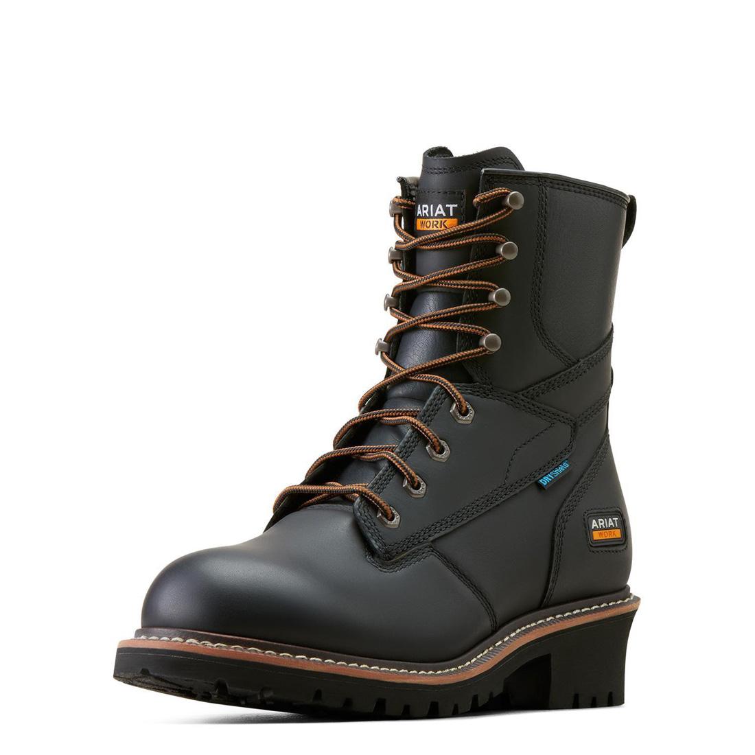 Logger Shock Shield Soft-Toe Waterproof Boot Black