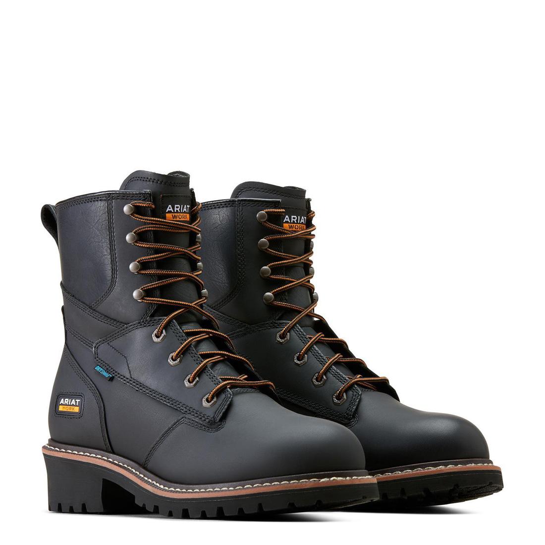 Logger Shock Shield Soft-Toe Waterproof Boot Black