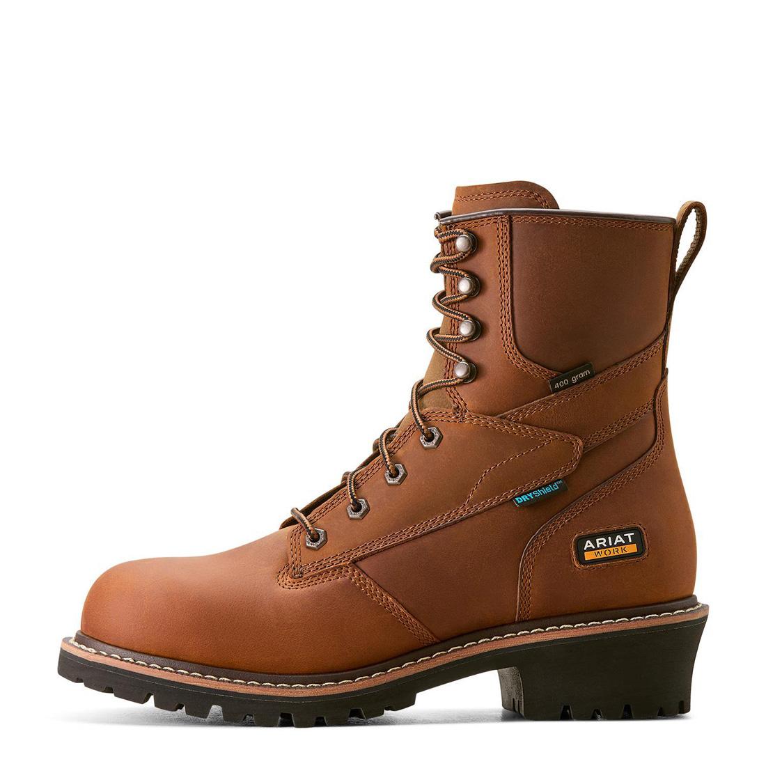 Logger Shock Shield Soft-Toe Waterproof Insulated Boot Copper Brown