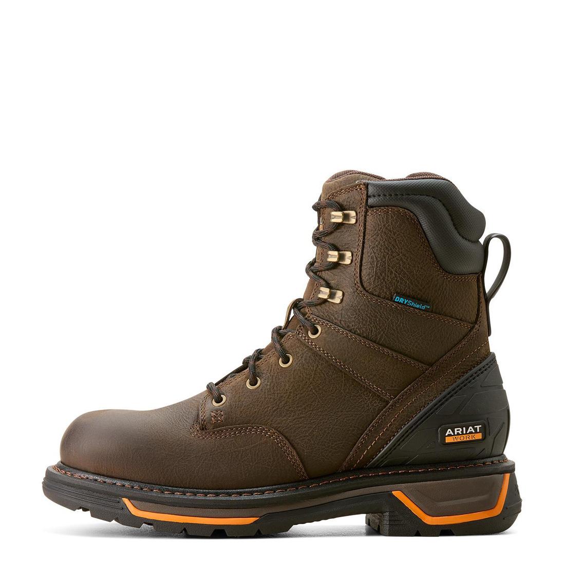 Big Rig 8 inch Soft-Toe Waterproof Boot Iron Coffee