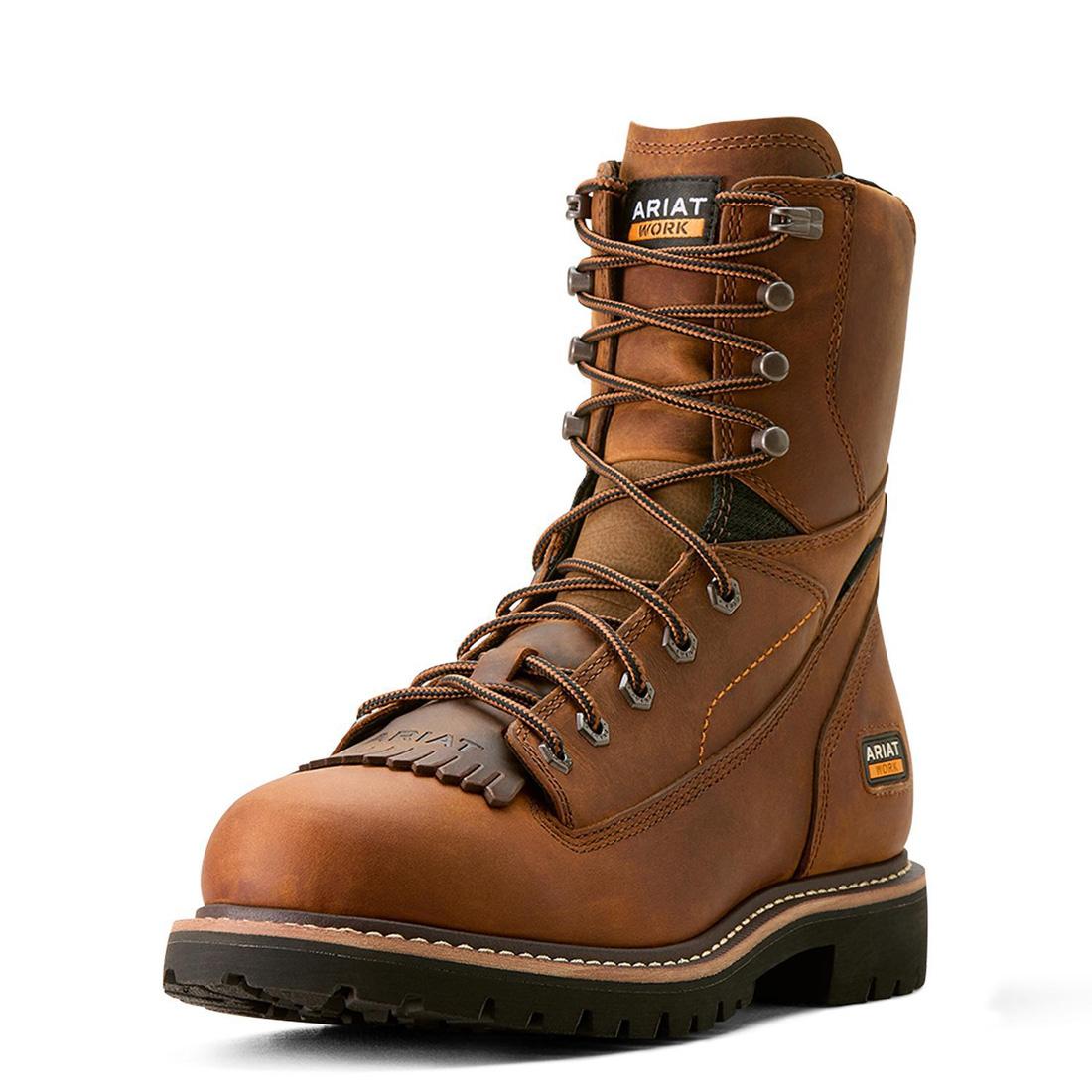 Longview Shock Shield 8 inch Soft-Toe Waterproof Boot Copper Brown