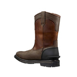 Carhartt 11" Montana Steel-Toe Waterproof Square Toe Wellington Pull-On Work Boot Dark Red Brown FQ1275-M back