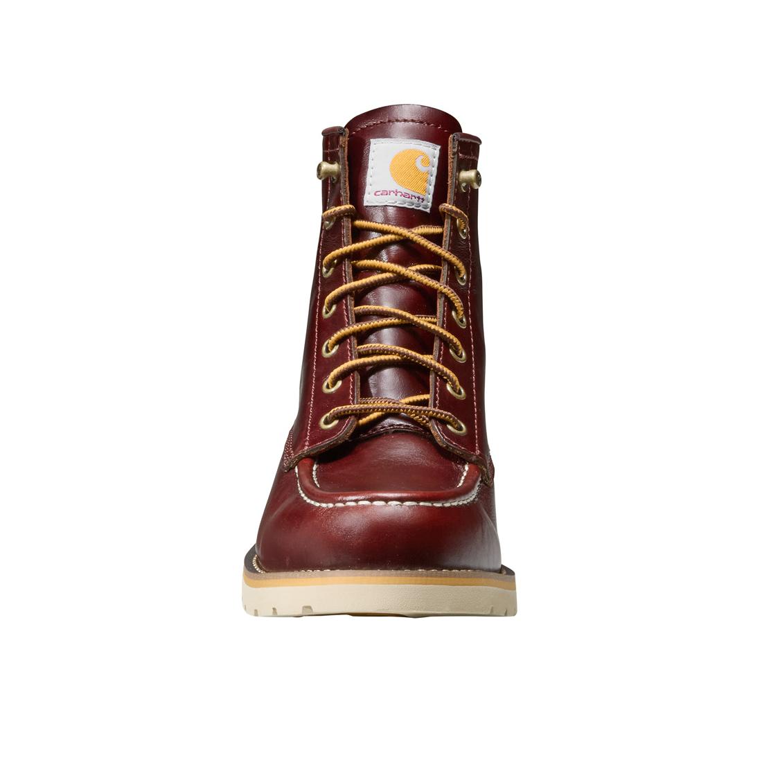 Carhartt 6" Wedge Moc Toe Full Grain Leather Soft Toe Boot Red Brown FW6145-M FW6145-M front