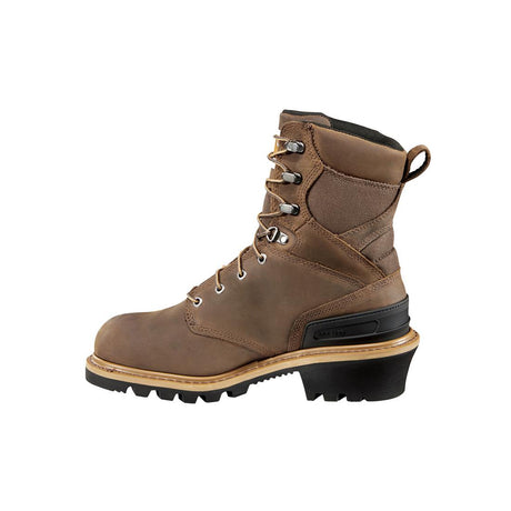 Carhartt 8" Waterproof Climbing Logger Composite Toe Work Boot Brown CML8360 back