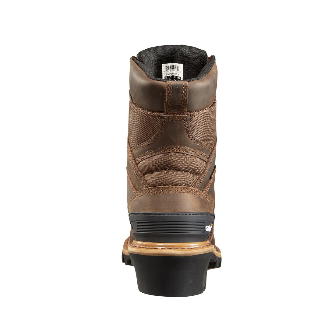 Carhartt 8" Waterproof Insulated Climbing Logger Composite Toe Work Boot Brown CML8369 front