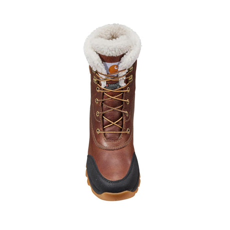 Carhartt 8" Women's Pellston Waterproof Insulated Winter Soft Toe Boot Red Brown FH8019-W front