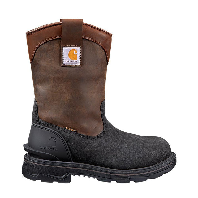 Carhartt-FT1509-M-11" Ironwood Waterproof Insulated Wellington Pull-On Alloy Toe Work Boot Dark Brown/Black