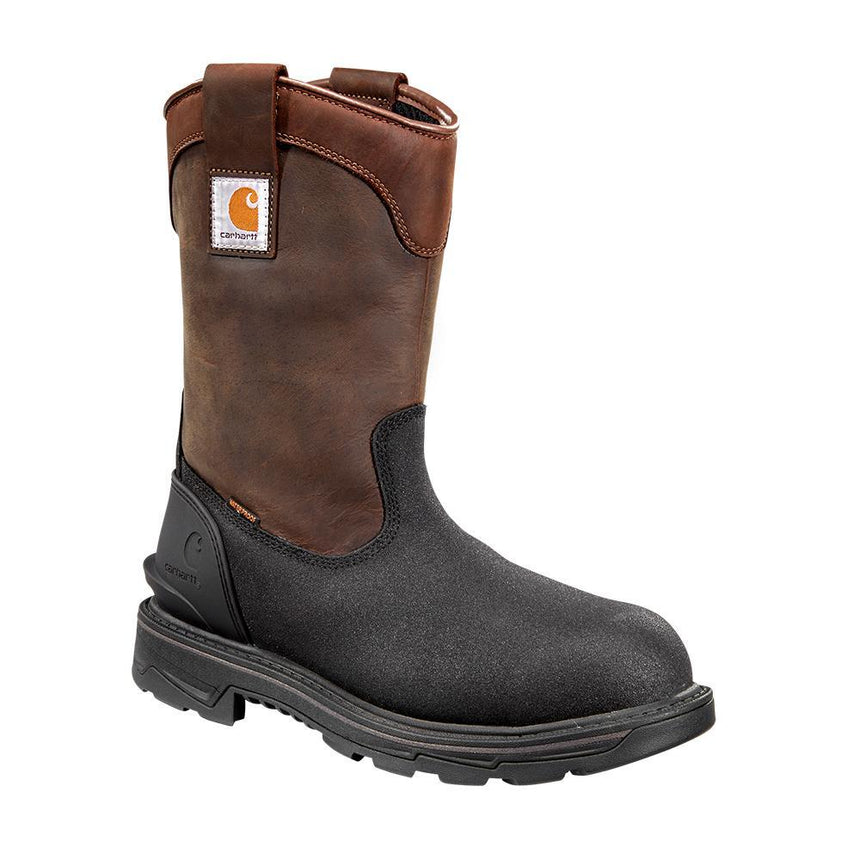 Carhartt-FT1509-M-11" Ironwood Waterproof Insulated Wellington Pull-On Alloy Toe Work Boot Dark Brown/Black