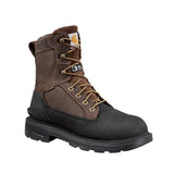 Carhartt-FT8509-M-8" Ironwood Waterproof Insulated Alloy Toe Work Boot Dark Brown/Black