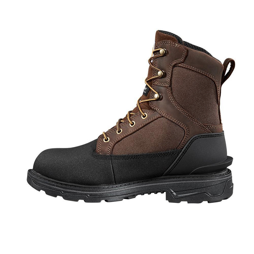 Carhartt-FT8509-M-8" Ironwood Waterproof Insulated Alloy Toe Work Boot Dark Brown/Black