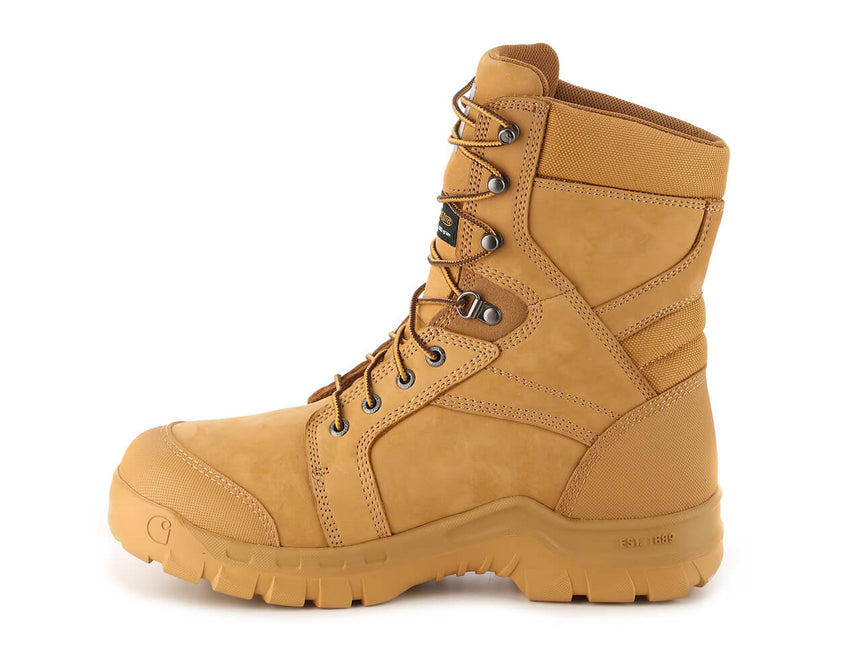 Carhartt-CMF8058-8" Rugged Flex Waterproof Insulated Soft Toe Boot Wheat