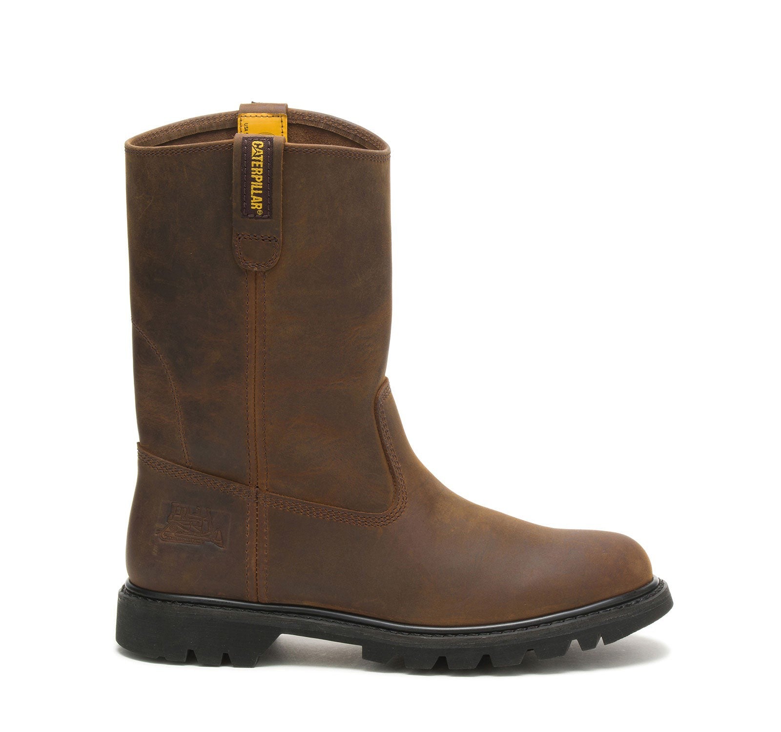 Caterpillar steel toe pull on boots on sale