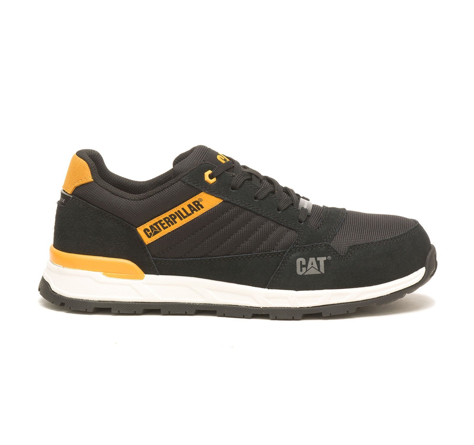 Men s Caterpillar Venward Comp Toe Work Shoe Black Yellow 11 M