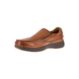 Florsheim Bayside Steel-Toe Slip On Work Shoe Cognac FS2325 Angled Image