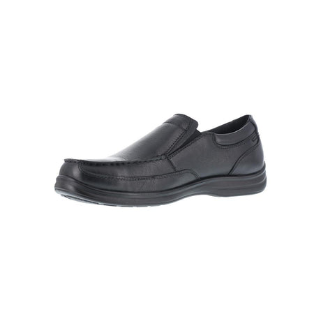 Florsheim Women’s Wily Steel-Toe Slip On Work Shoe Black FS28 Angled Image