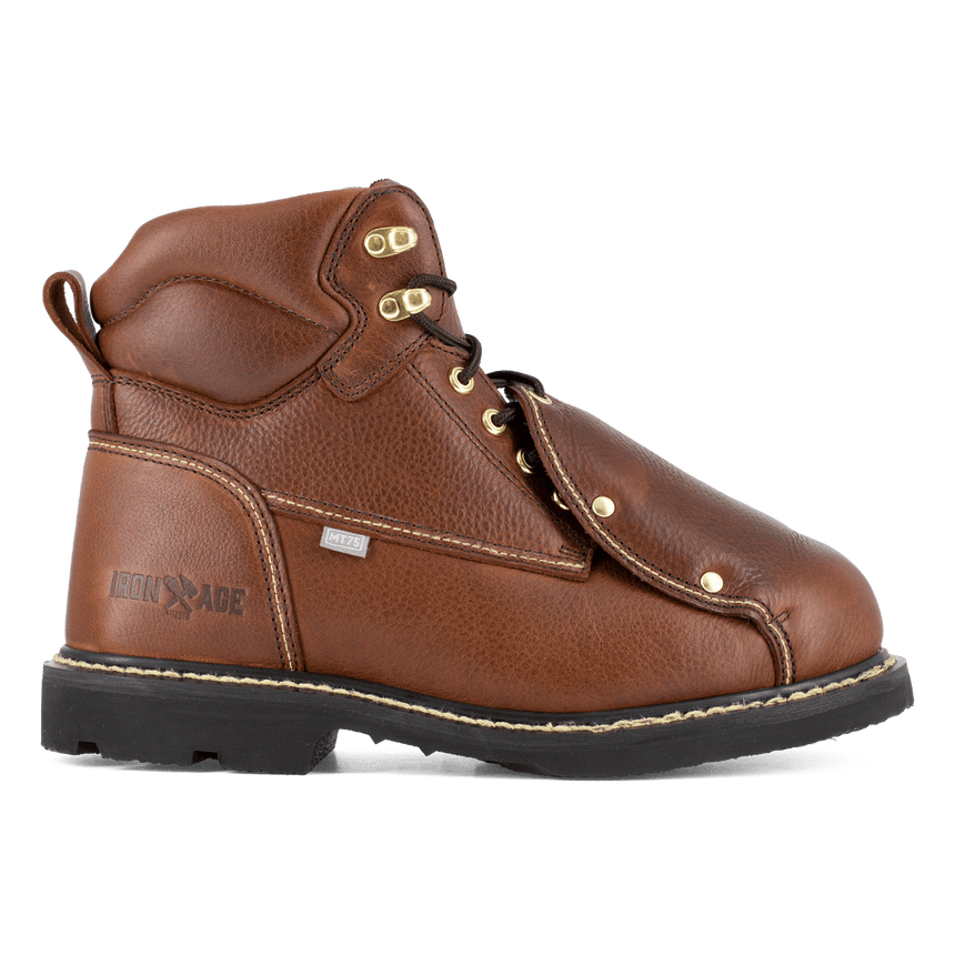 Iron Age-Groundbreaker Steel-Toe Ext Metguard 6 Inch Work Boot Brown-Steel Toes-1