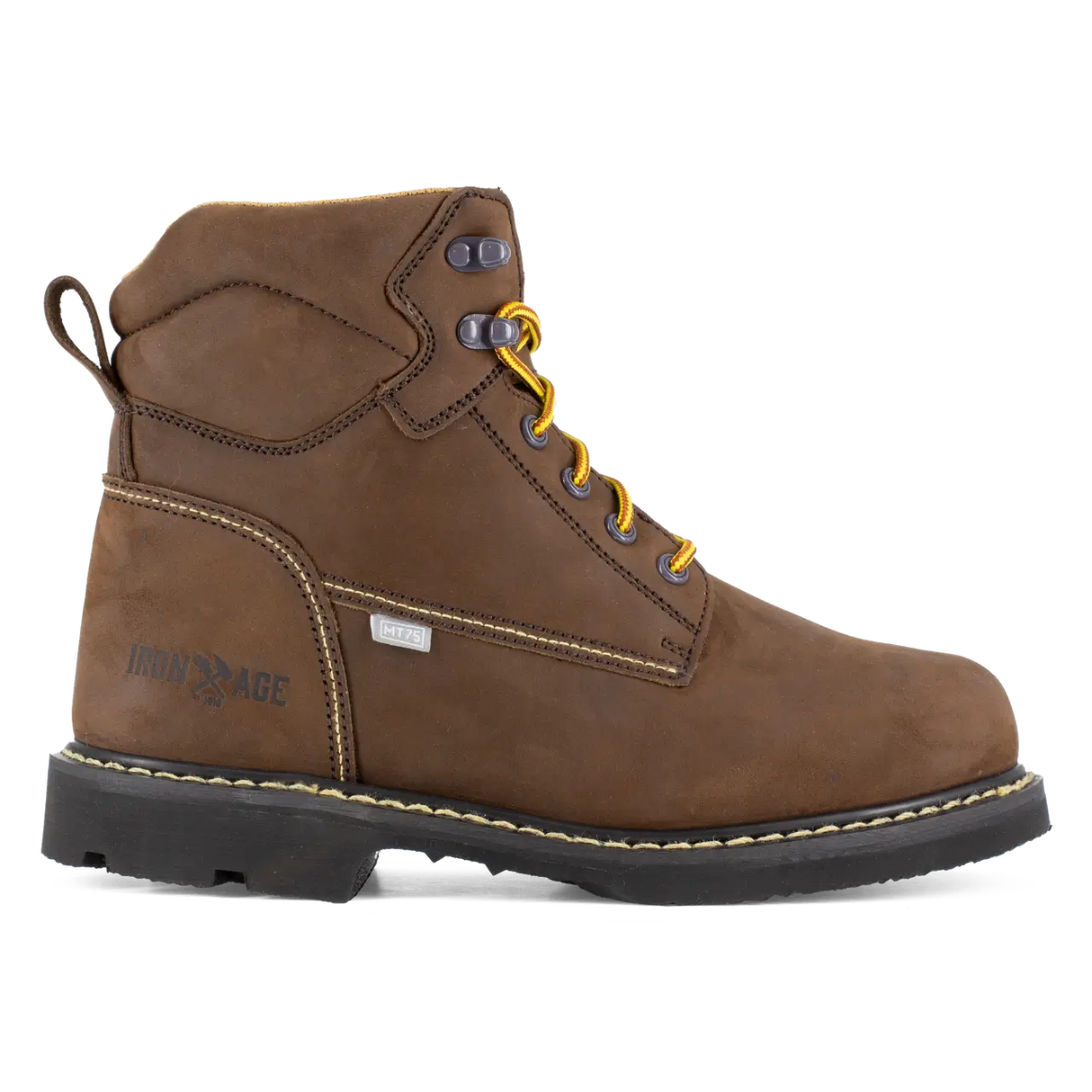 Iron Age-Groundbreaker Steel-Toe Metguard 6 inch Work Boot Brown-Steel Toes-1