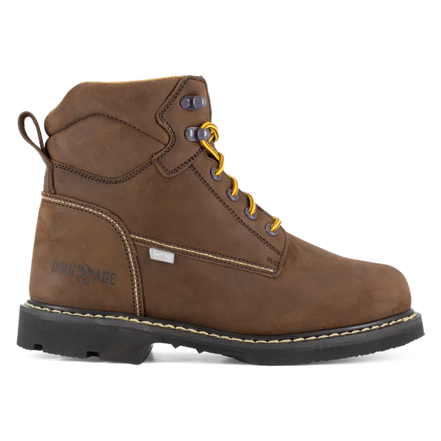 Iron Age-Groundbreaker Steel-Toe Metguard 6 inch Work Boot Brown-Steel Toes-1