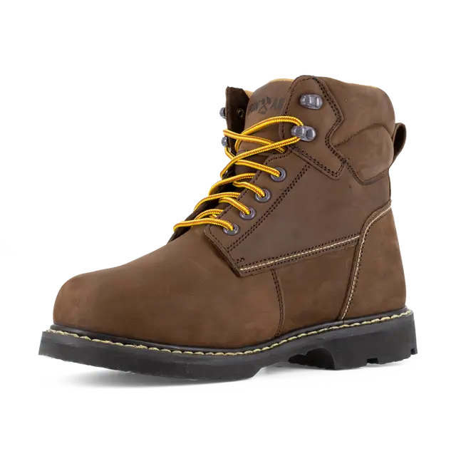 Iron Age-Groundbreaker Steel-Toe Metguard 6 inch Work Boot Brown-Steel Toes-4