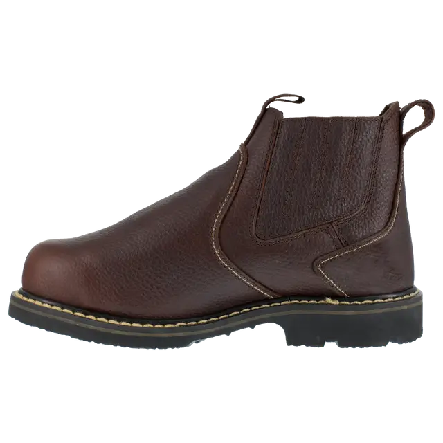 Iron Age-Groundbreaker Steel-Toe Slip-On 6 Inch Int Met Guard Work Boot Brown-Steel Toes-3