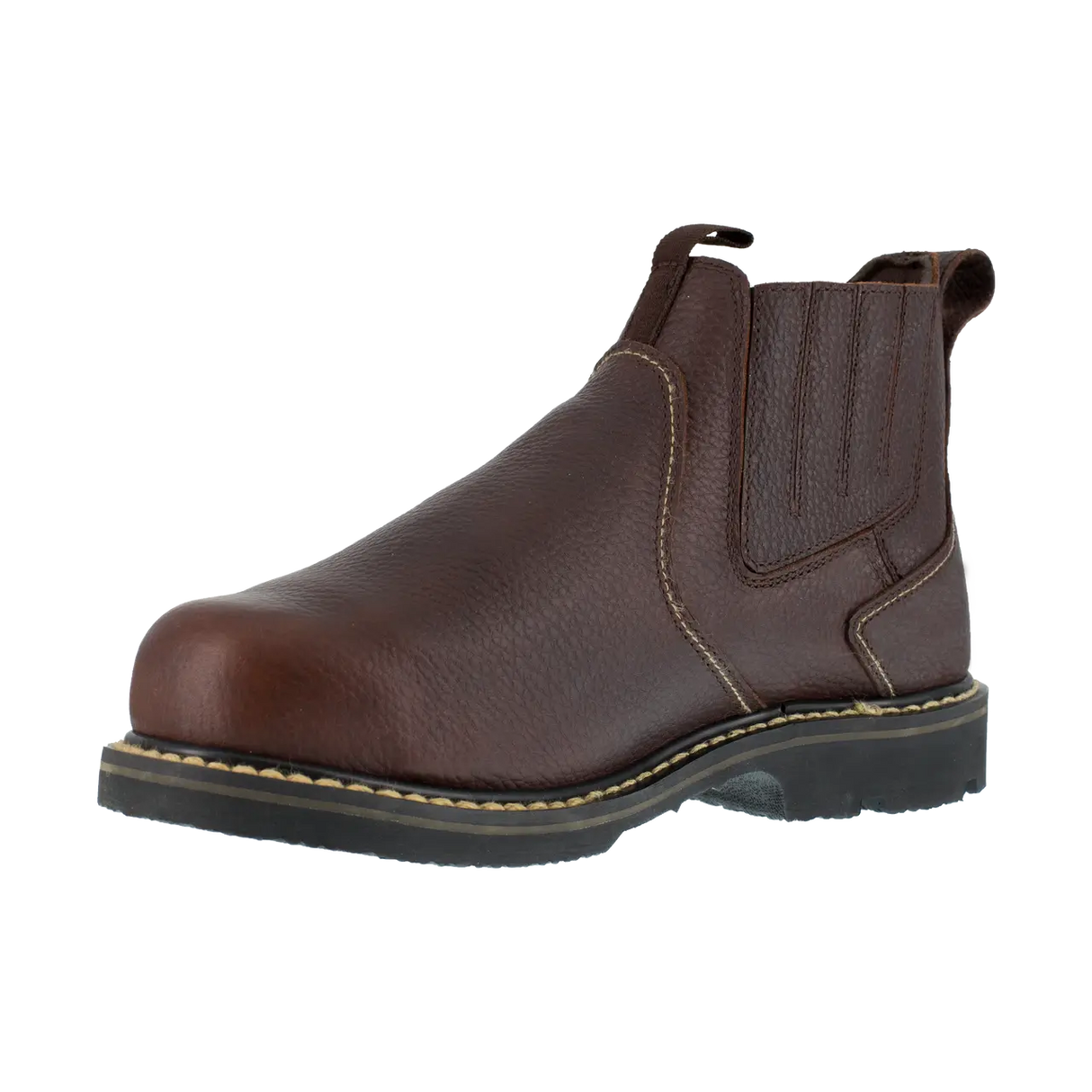 Iron Age-Groundbreaker Steel-Toe Slip-On 6 Inch Int Met Guard Work Boot Brown-Steel Toes-4