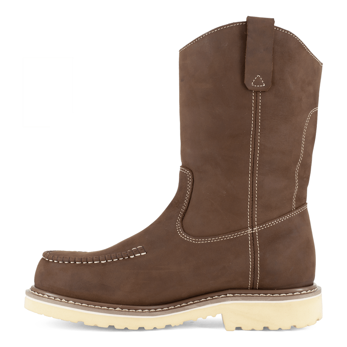 Iron Age-Solidifier Composite-Toe 11 Inch Pull-On Moc Toe Waterproof Work Boot Brown-Steel Toes-5