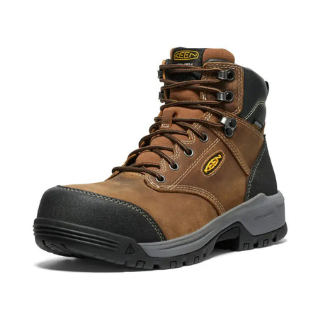 Keen-Evanston 6" Carbon-Toe Work Boot Waterproof Brown Keen-Steel Toes-2