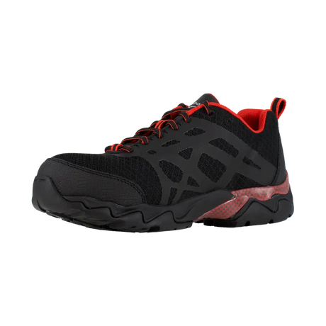 Reebok Work-Beamer Athletic Composite Toe Black,Red-Steel Toes-4