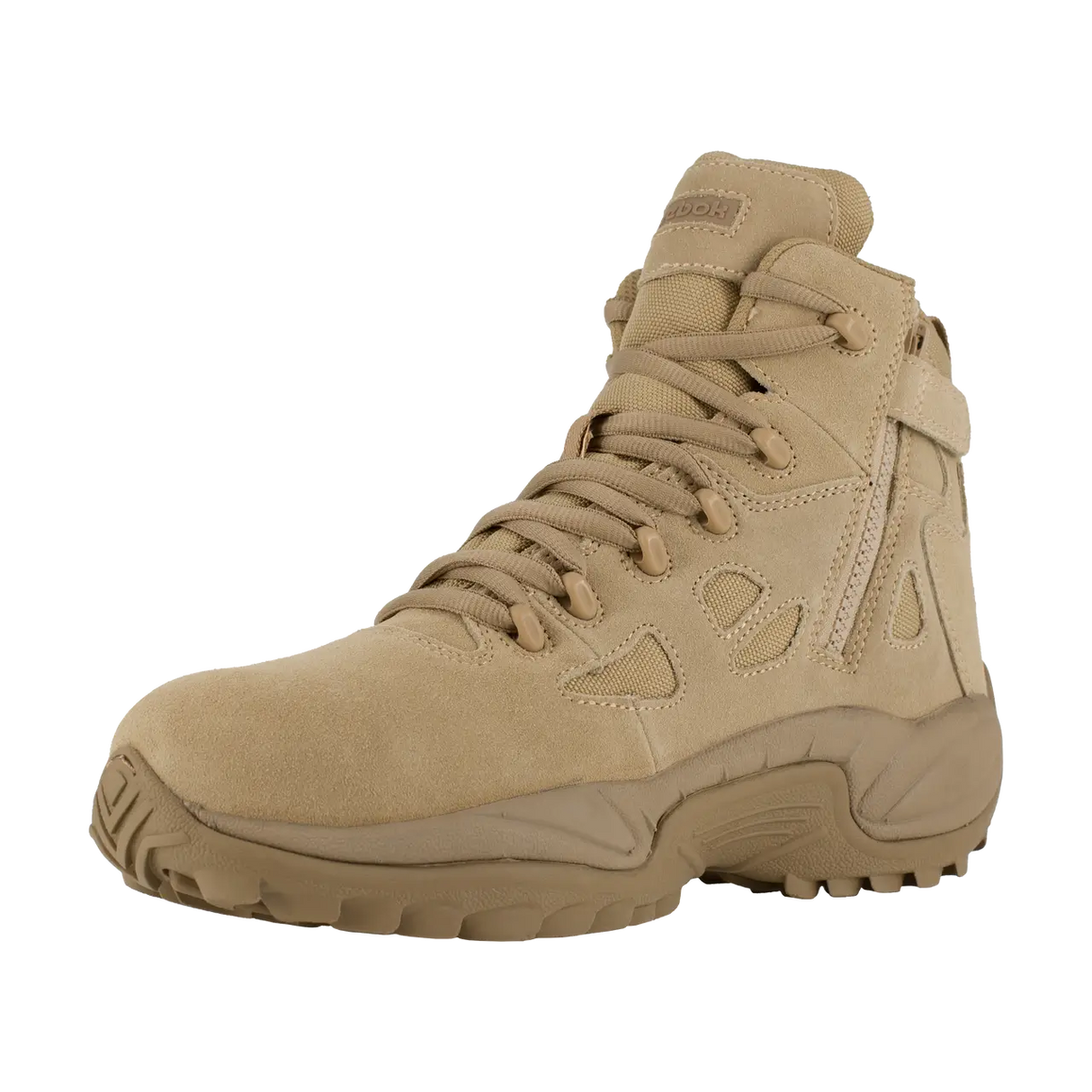 Reebok Work-Rapid Response Rb Military 6 In Composite Toe Desert Tan Side Zip-Steel Toes-2