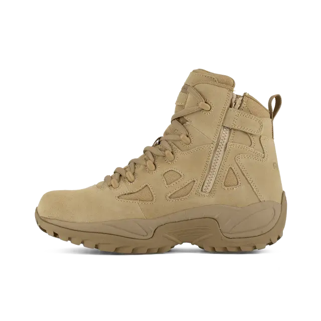 Reebok Work-Rapid Response Rb Military 6 In Soft Toe Desert Tan Side Zip-Steel Toes-4