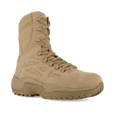 Reebok Work-Rapid Response Rb Military 8 In Composite Toe Desert Tan Side Zip-Steel Toes-4