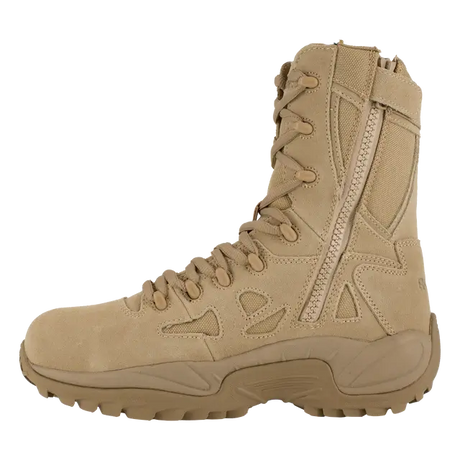 Reebok Work-Rapid Response Rb Military 8 In Composite Toe Desert Tan Side Zip-Steel Toes-5