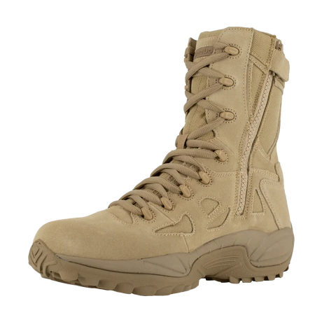 Reebok Work-Rapid Response Rb Military 8 In Soft Toe Desert Tan Side Zip-Steel Toes-5