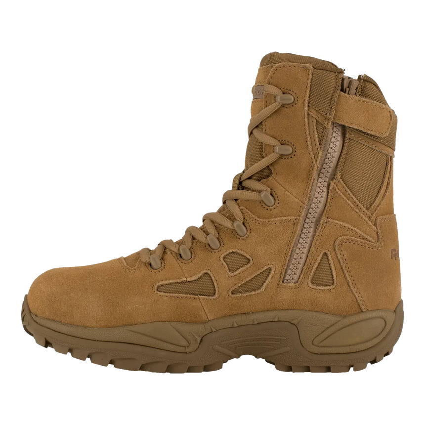 Reebok Work-Rapid Response Rb Military Coyote 8" Stealth Composite Toe Boot With Side Zipper-Steel Toes-2